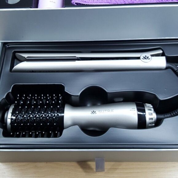 Sutra Limited Edition 7 Pc Styler Bundle Set Blowout Brush Flat Iron Serum Towel - Picture 6 of 7